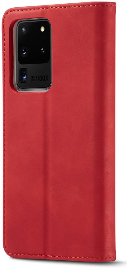 Samsung Galaxy S20 Ultra Hoesje Wallet Bookcase Kunstleer Rood afbeelding 2