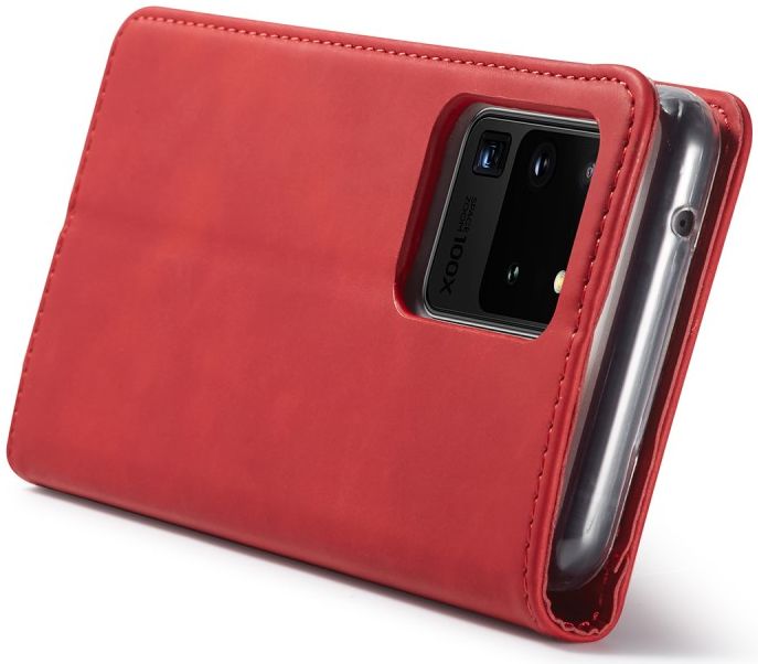 Samsung Galaxy S20 Ultra Hoesje Wallet Bookcase Kunstleer Rood afbeelding 7