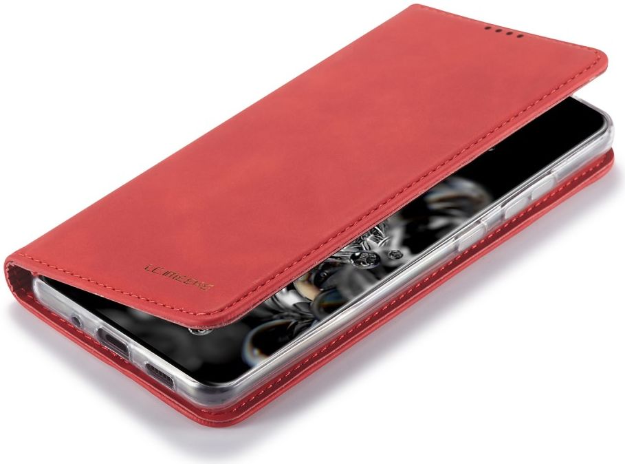 Samsung Galaxy S20 Ultra Hoesje Wallet Bookcase Kunstleer Rood afbeelding 3