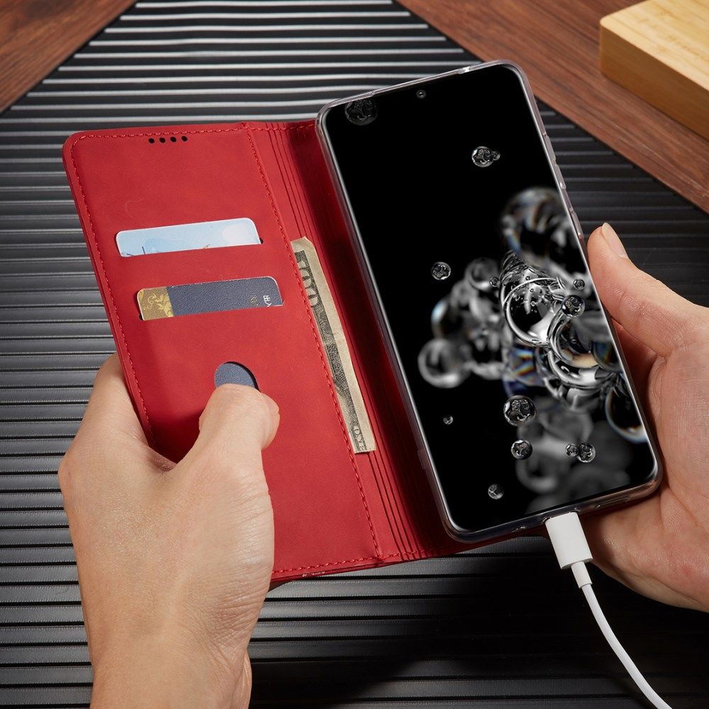 Samsung Galaxy S20 Ultra Hoesje Wallet Bookcase Kunstleer Rood afbeelding 13