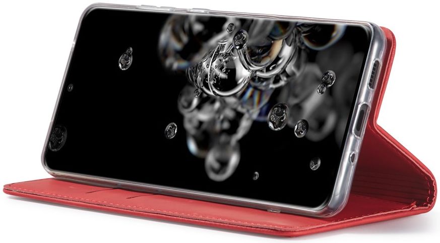 Samsung Galaxy S20 Ultra Hoesje Wallet Bookcase Kunstleer Rood afbeelding 14