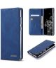 Samsung Galaxy S20 Ultra Hoesje Wallet Bookcase Kunstleer Blauw
