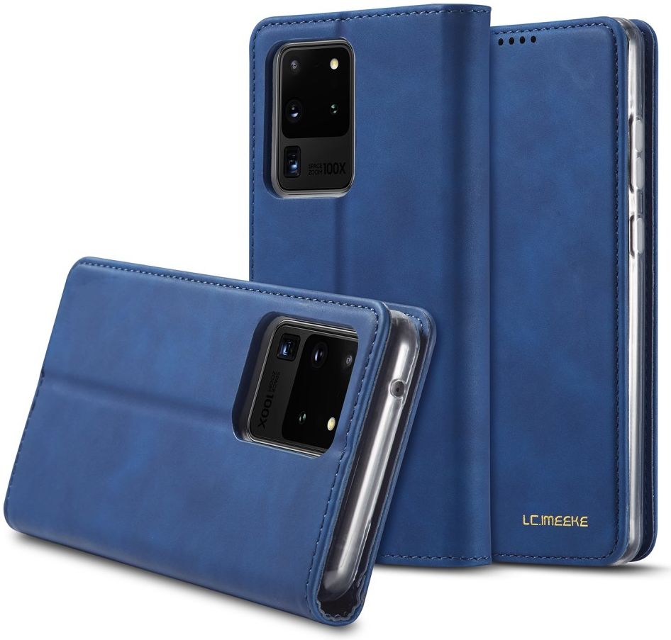 Samsung Galaxy S20 Ultra Hoesje Wallet Bookcase Kunstleer Blauw afbeelding 17