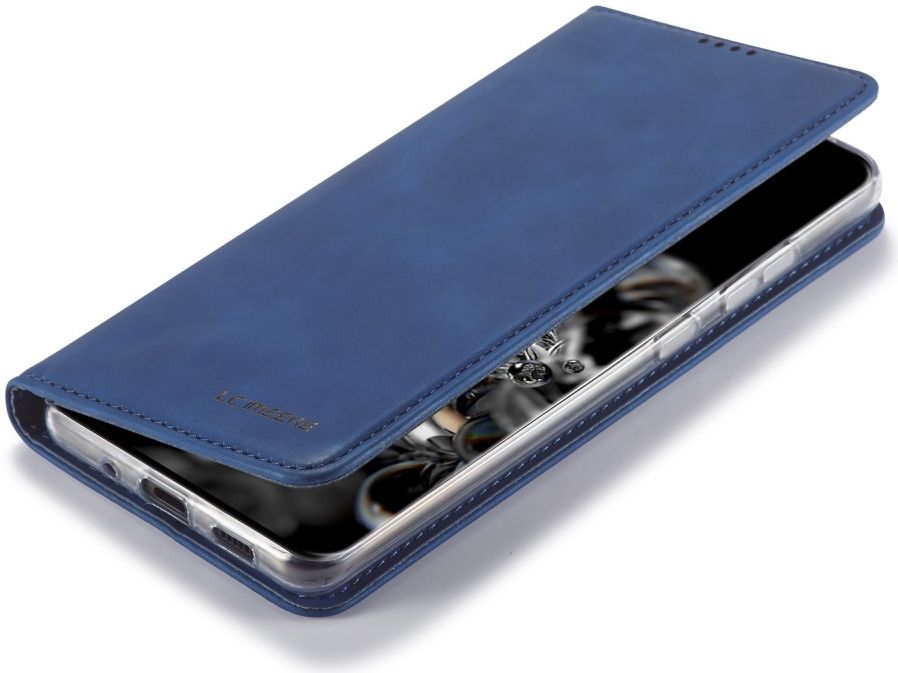 Samsung Galaxy S20 Ultra Hoesje Wallet Bookcase Kunstleer Blauw afbeelding 4