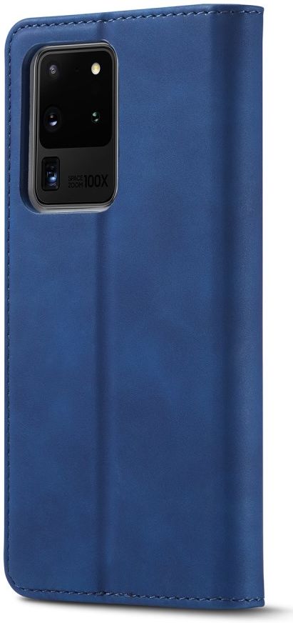 Samsung Galaxy S20 Ultra Hoesje Wallet Bookcase Kunstleer Blauw afbeelding 2