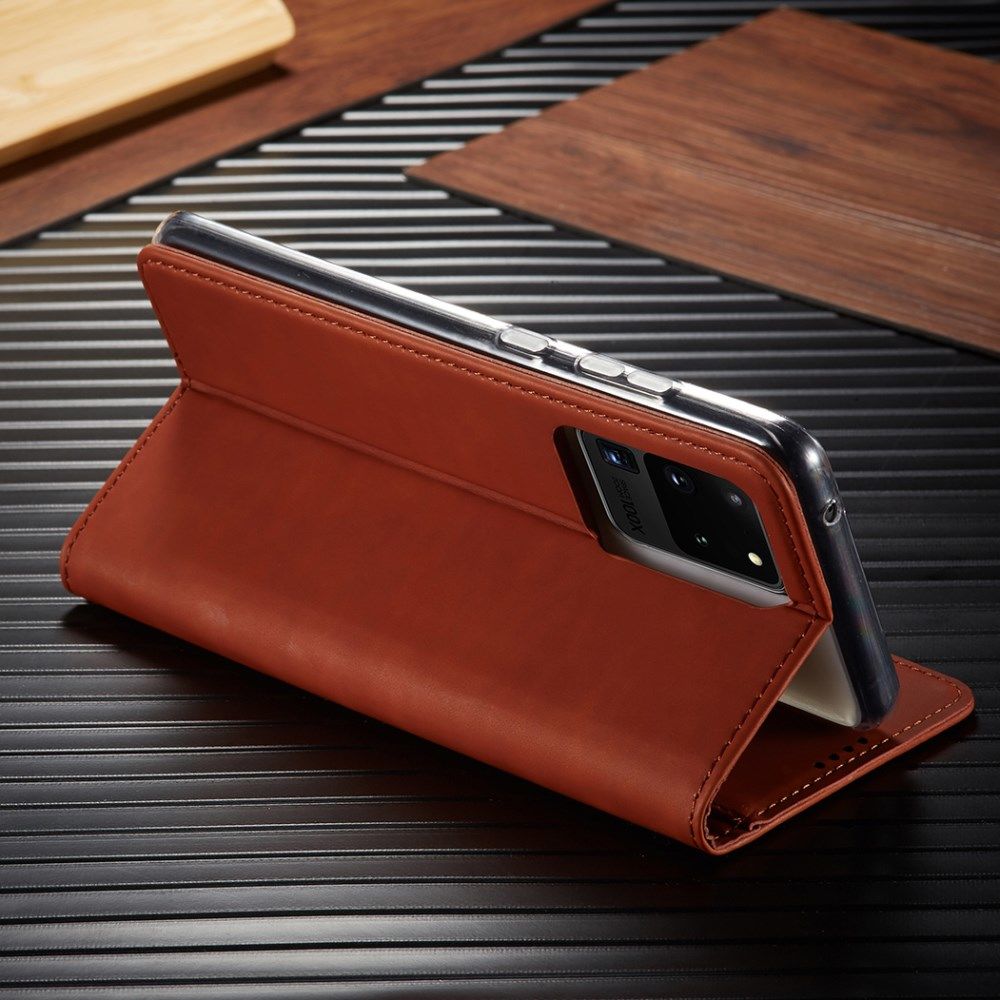 Samsung Galaxy S20 Ultra Hoesje Wallet Bookcase Kunstleer Bruin afbeelding 19