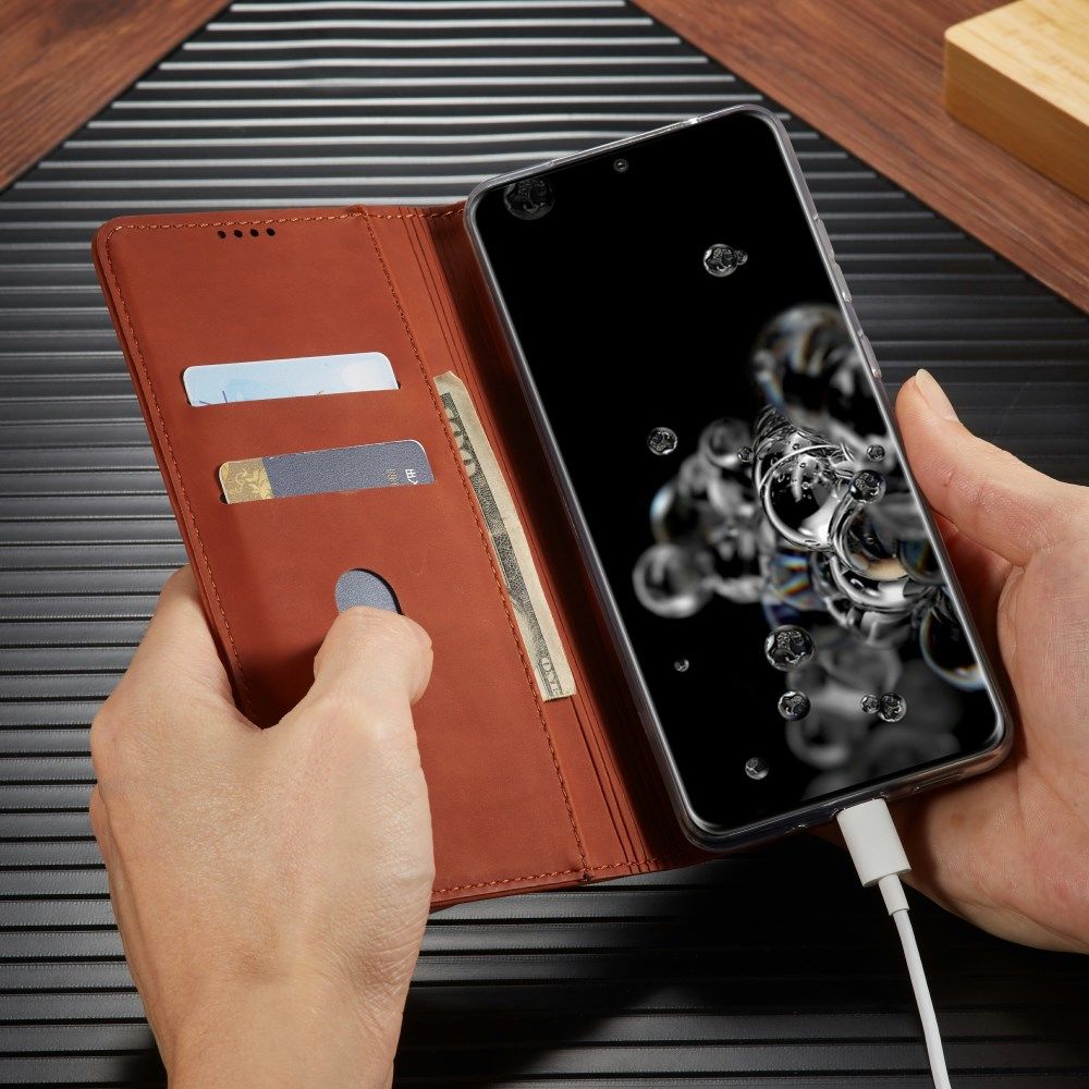 Samsung Galaxy S20 Ultra Hoesje Wallet Bookcase Kunstleer Bruin afbeelding 20