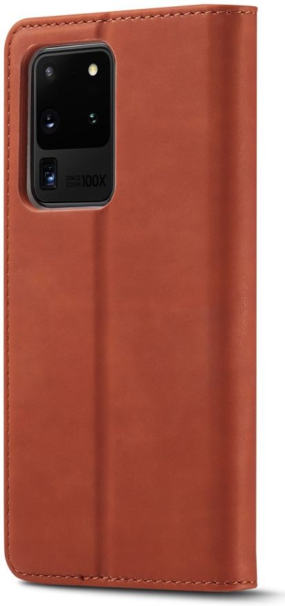 Samsung Galaxy S20 Ultra Hoesje Wallet Bookcase Kunstleer Bruin afbeelding 2