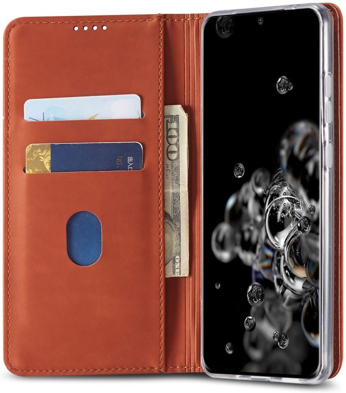Samsung Galaxy S20 Ultra Hoesje Wallet Bookcase Kunstleer Bruin afbeelding 1