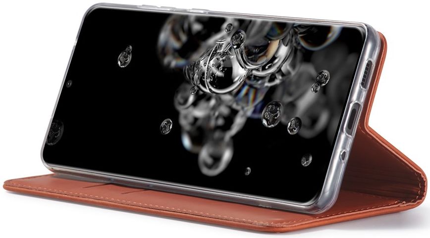 Samsung Galaxy S20 Ultra Hoesje Wallet Bookcase Kunstleer Bruin afbeelding 3