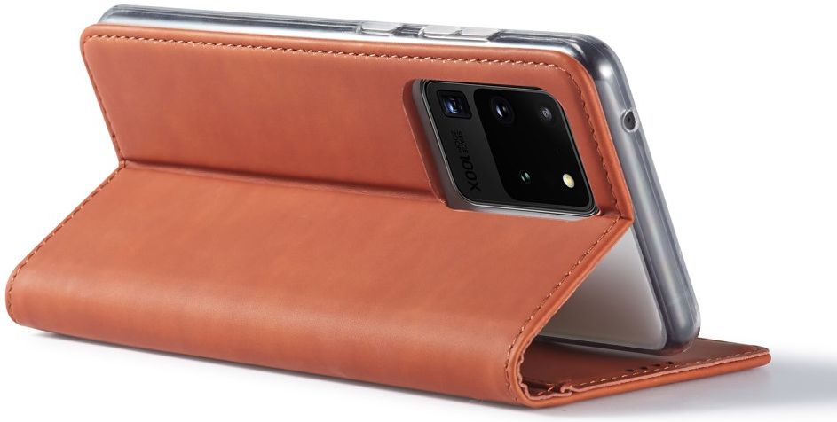 Samsung Galaxy S20 Ultra Hoesje Wallet Bookcase Kunstleer Bruin afbeelding 4