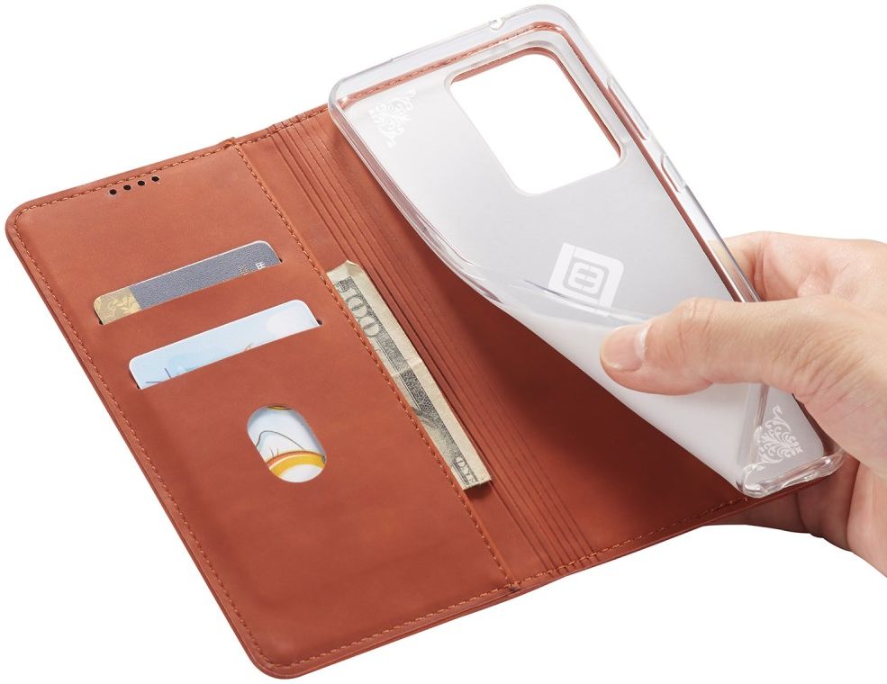 Samsung Galaxy S20 Ultra Hoesje Wallet Bookcase Kunstleer Bruin afbeelding 12