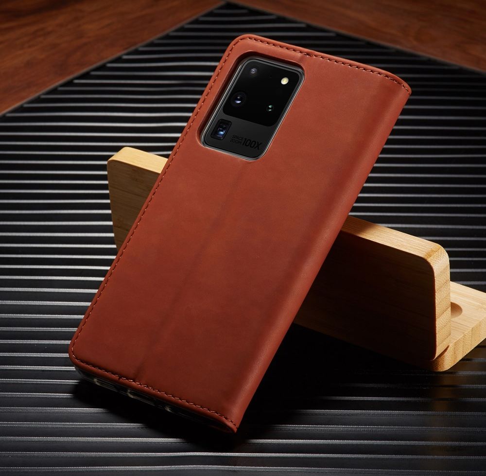 Samsung Galaxy S20 Ultra Hoesje Wallet Bookcase Kunstleer Bruin afbeelding 14