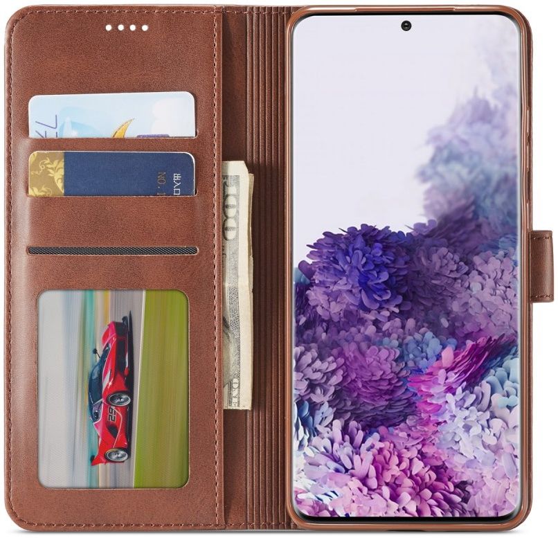 Samsung Galaxy A51 Retro Book Case Portemonnee Hoesje Coffee afbeelding 2