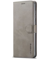 Samsung Galaxy A51 Retro Book Case Portemonnee Hoesje Grijs