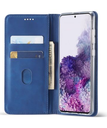 Samsung Galaxy A71 Hoesje Wallet Bookcase Kunstleer Blauw Hoesjes