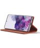 Samsung Galaxy A71 Hoesje Wallet Bookcase Kunstleer Bruin