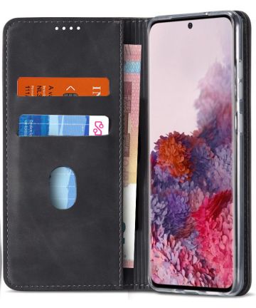 Samsung Galaxy S20 Hoesje Wallet Bookcase Kunstleer Zwart Hoesjes