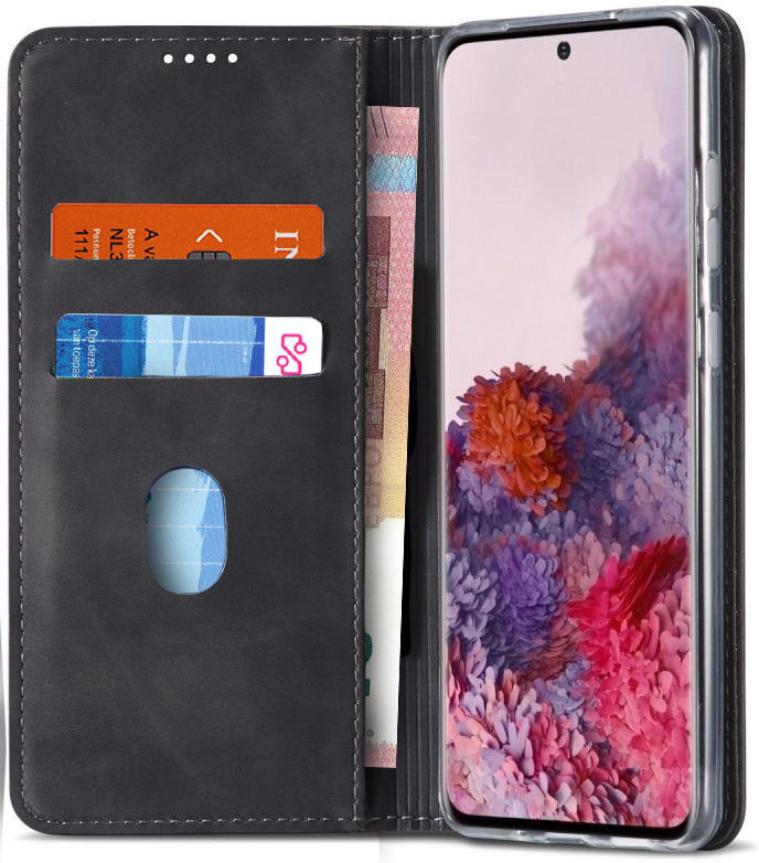 Samsung Galaxy S20 Hoesje Wallet Bookcase Kunstleer Zwart afbeelding 1