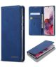 Samsung Galaxy S20 Hoesje Wallet Bookcase Kunstleer Blauw