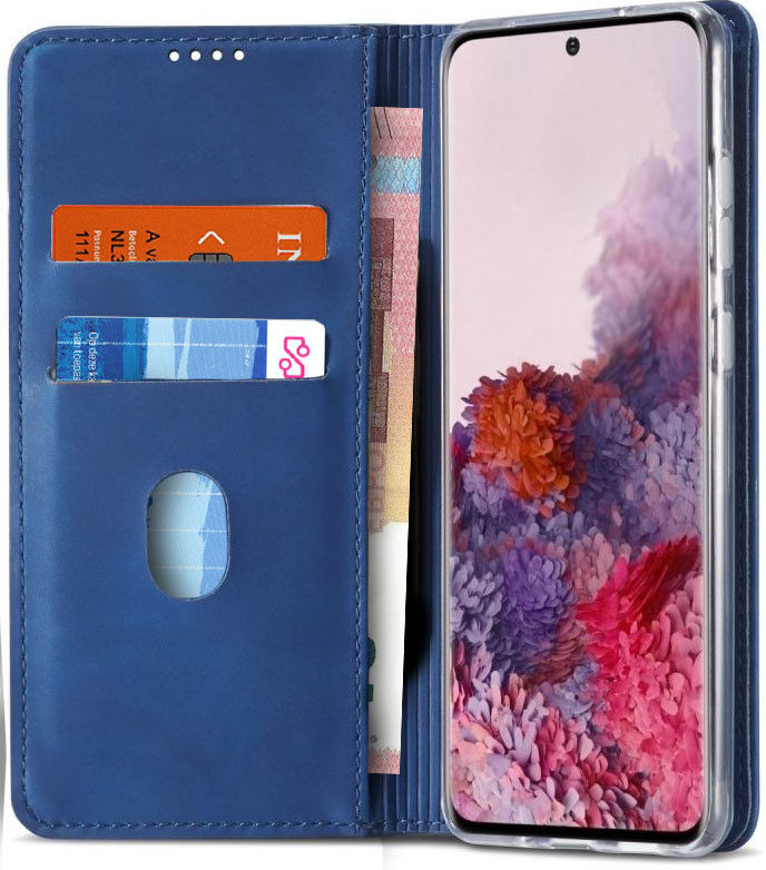 Samsung Galaxy S20 Hoesje Wallet Bookcase Kunstleer Blauw afbeelding 1