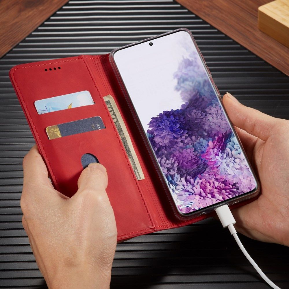 Samsung Galaxy A51 Hoesje Wallet Bookcase Kunstleer Rood afbeelding 8