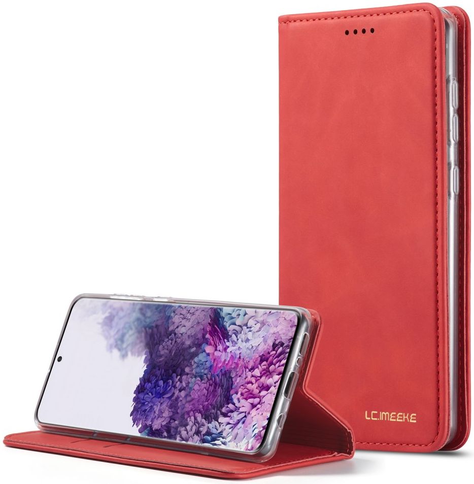 Samsung Galaxy A51 Hoesje Wallet Bookcase Kunstleer Rood afbeelding 11