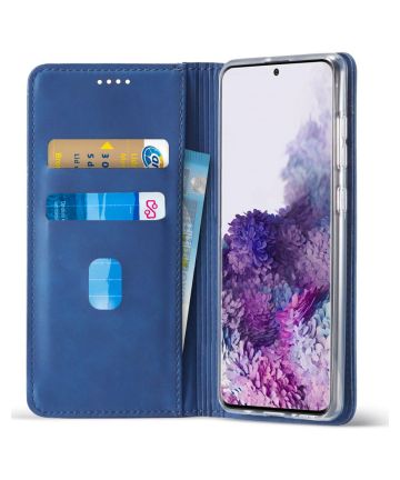 Samsung Galaxy A51 Hoesje Wallet Bookcase Kunstleer Blauw Hoesjes