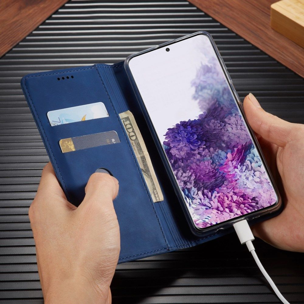 Samsung Galaxy A51 Hoesje Wallet Bookcase Kunstleer Blauw afbeelding 7