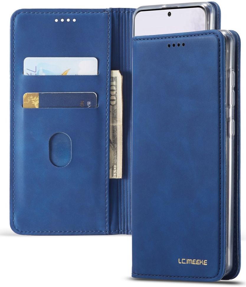 Samsung Galaxy A51 Hoesje Wallet Bookcase Kunstleer Blauw afbeelding 10