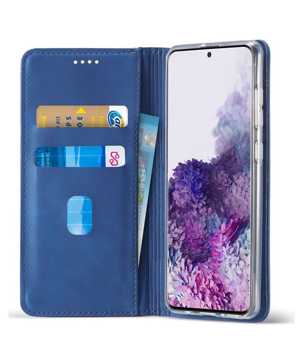 Samsung Galaxy A51 Hoesje Wallet Bookcase Kunstleer Blauw afbeelding 1