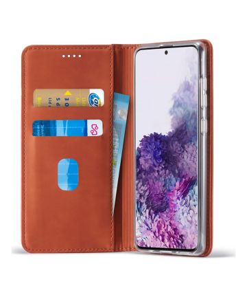Samsung Galaxy A51 Hoesje Wallet Bookcase Kunstleer Bruin Hoesjes