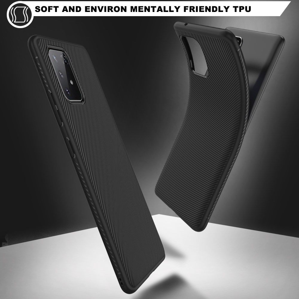 Samsung Galaxy S10 Lite Hoesje Twill Slim Textuur Zwart afbeelding 4