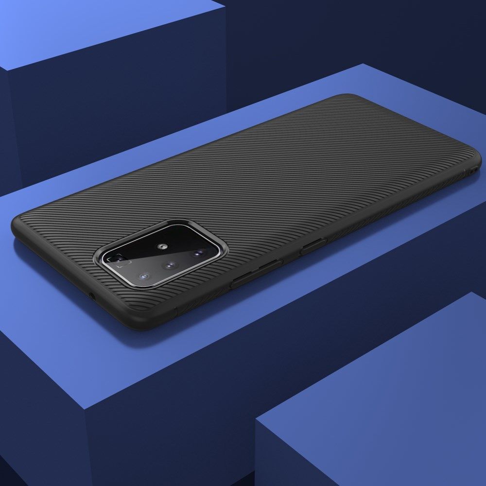 Samsung Galaxy S10 Lite Hoesje Twill Slim Textuur Zwart afbeelding 8