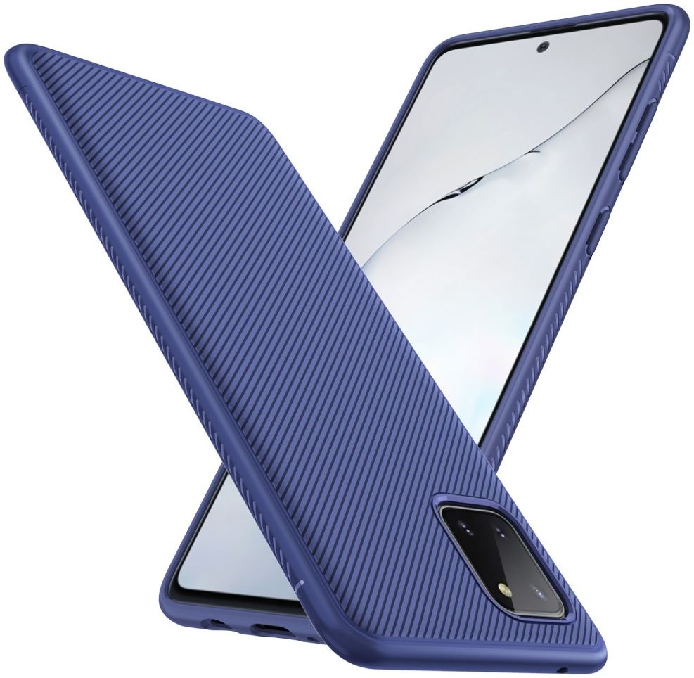 Samsung Galaxy Note 10 Lite Hoesje Twill Slim Textuur Blauw afbeelding 2