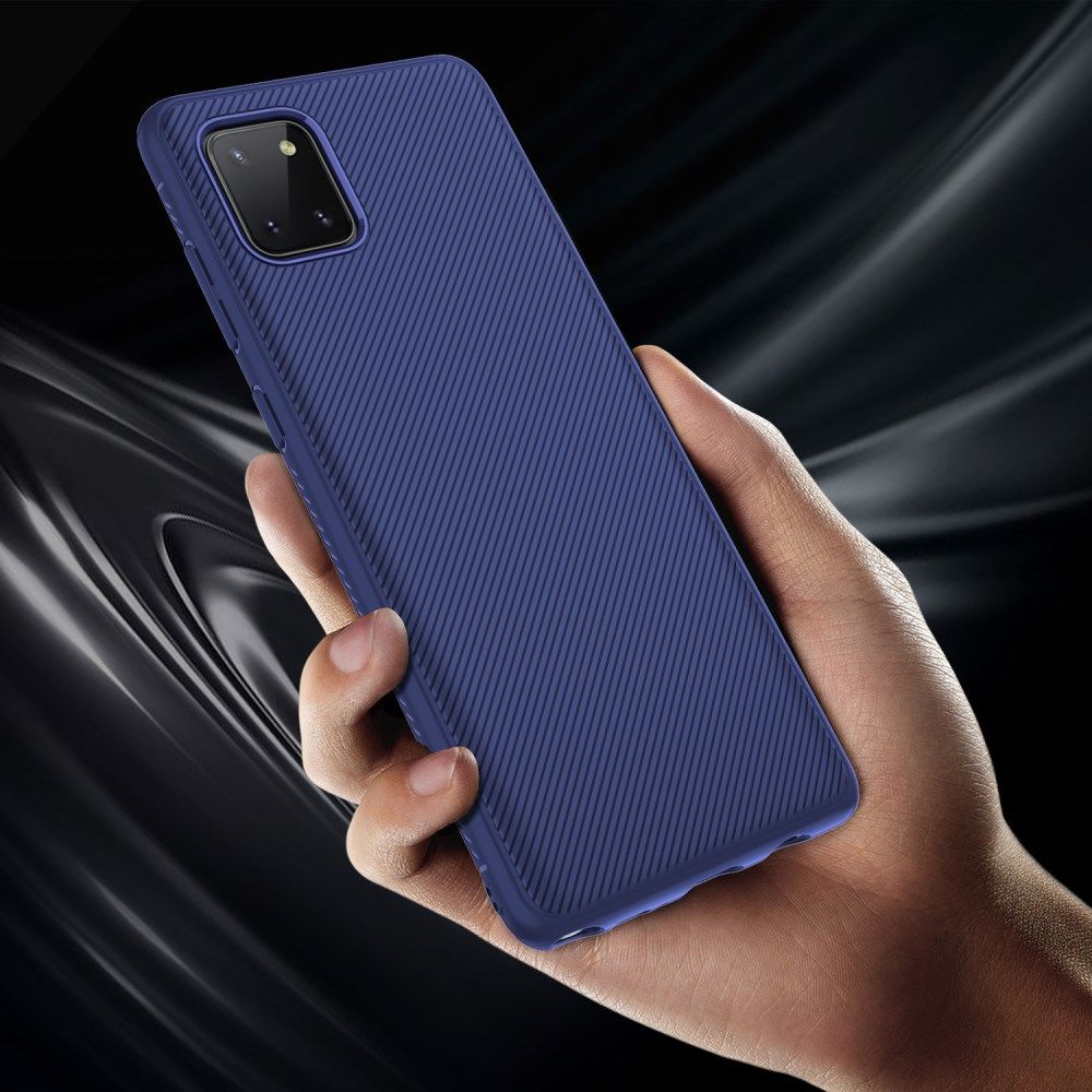 Samsung Galaxy Note 10 Lite Hoesje Twill Slim Textuur Blauw afbeelding 6