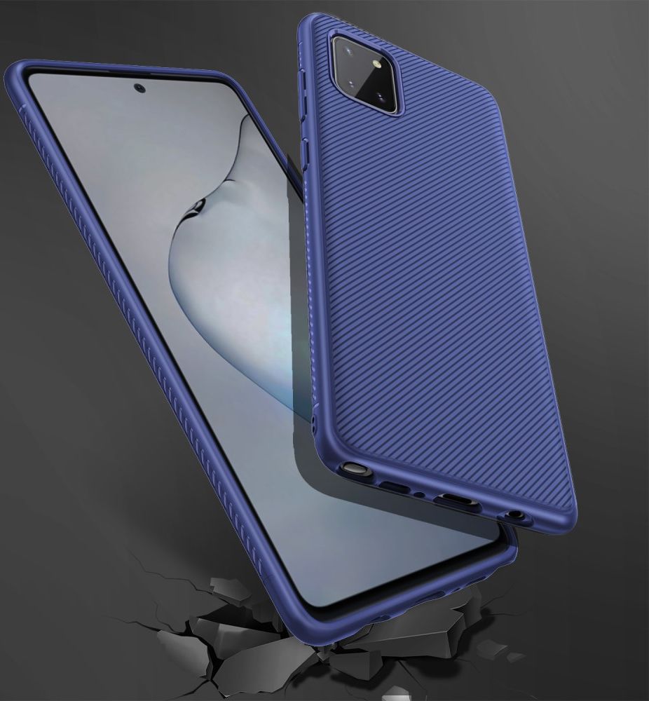 Samsung Galaxy Note 10 Lite Hoesje Twill Slim Textuur Blauw afbeelding 7