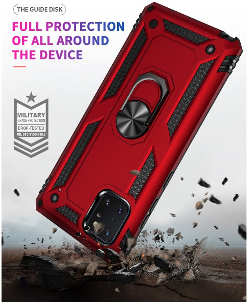 Samsung Galaxy Note 10 Lite Hybride Hoesje met Kickstand Zwart afbeelding 2