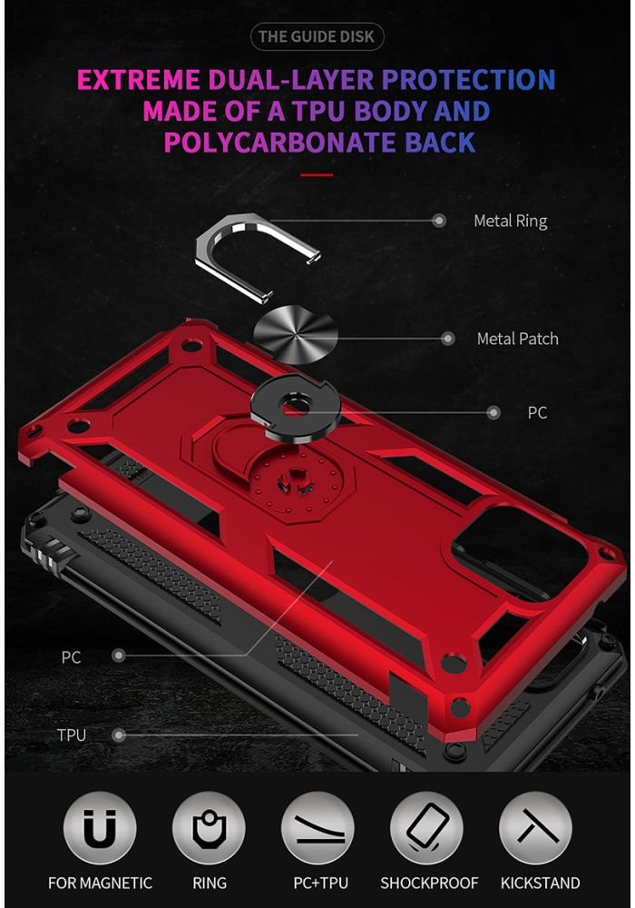 Samsung Galaxy Note 10 Lite Hybride Hoesje met Kickstand Zwart afbeelding 5
