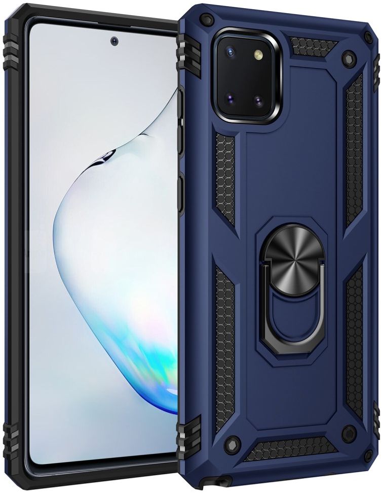 Samsung Galaxy Note 10 Lite Hybride Hoesje met Kickstand Blauw afbeelding 1