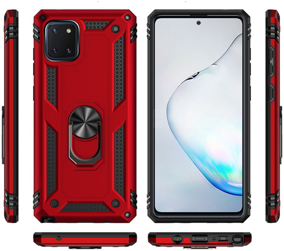 Samsung Galaxy Note 10 Lite Hybride Hoesje met Kickstand Blauw afbeelding 4