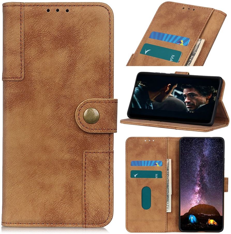 Samsung Galaxy S10 Lite Retro Book Case Bruin afbeelding 4