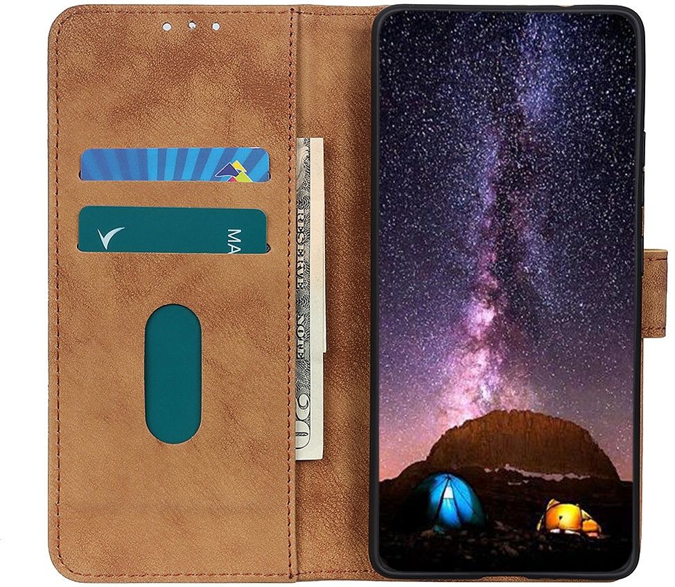 Samsung Galaxy S10 Lite Retro Book Case Bruin afbeelding 3