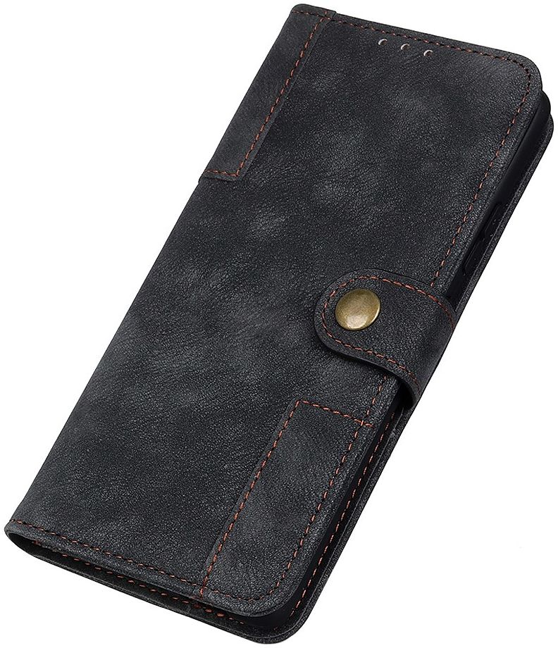 Samsung Galaxy A71 Book Case Kunst Leer Zwart afbeelding 6