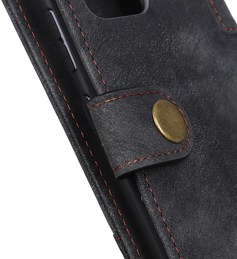 Samsung Galaxy A71 Book Case Kunst Leer Zwart afbeelding 7