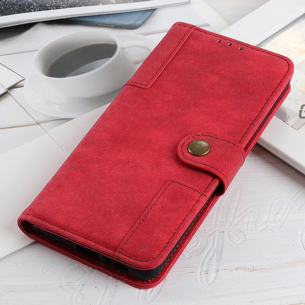 Samsung Galaxy A51 Hoesje Wallet Bookcase Leer Shell Rood afbeelding 8