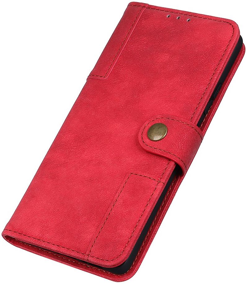Samsung Galaxy A51 Hoesje Wallet Bookcase Leer Shell Rood afbeelding 5
