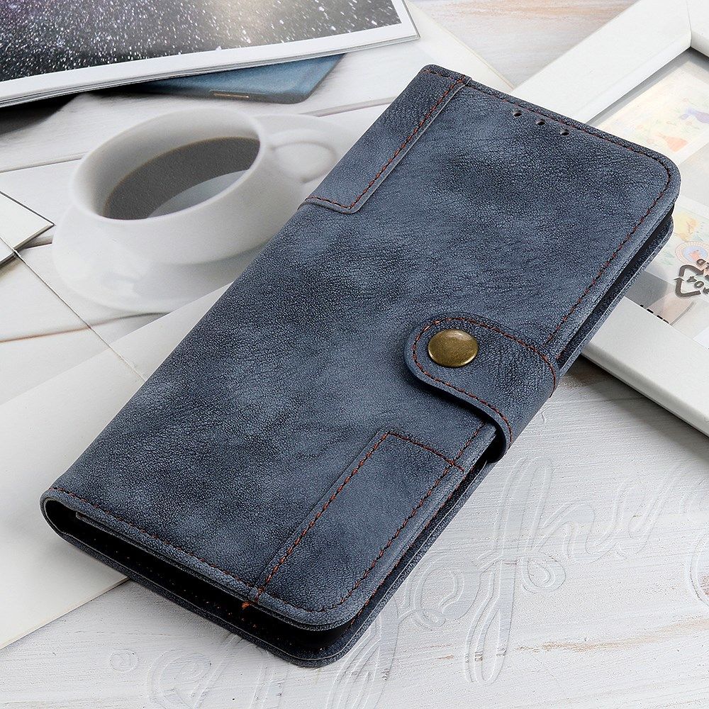 Samsung Galaxy A51 Hoesje Wallet Bookcase Leer Shell Blauw afbeelding 10
