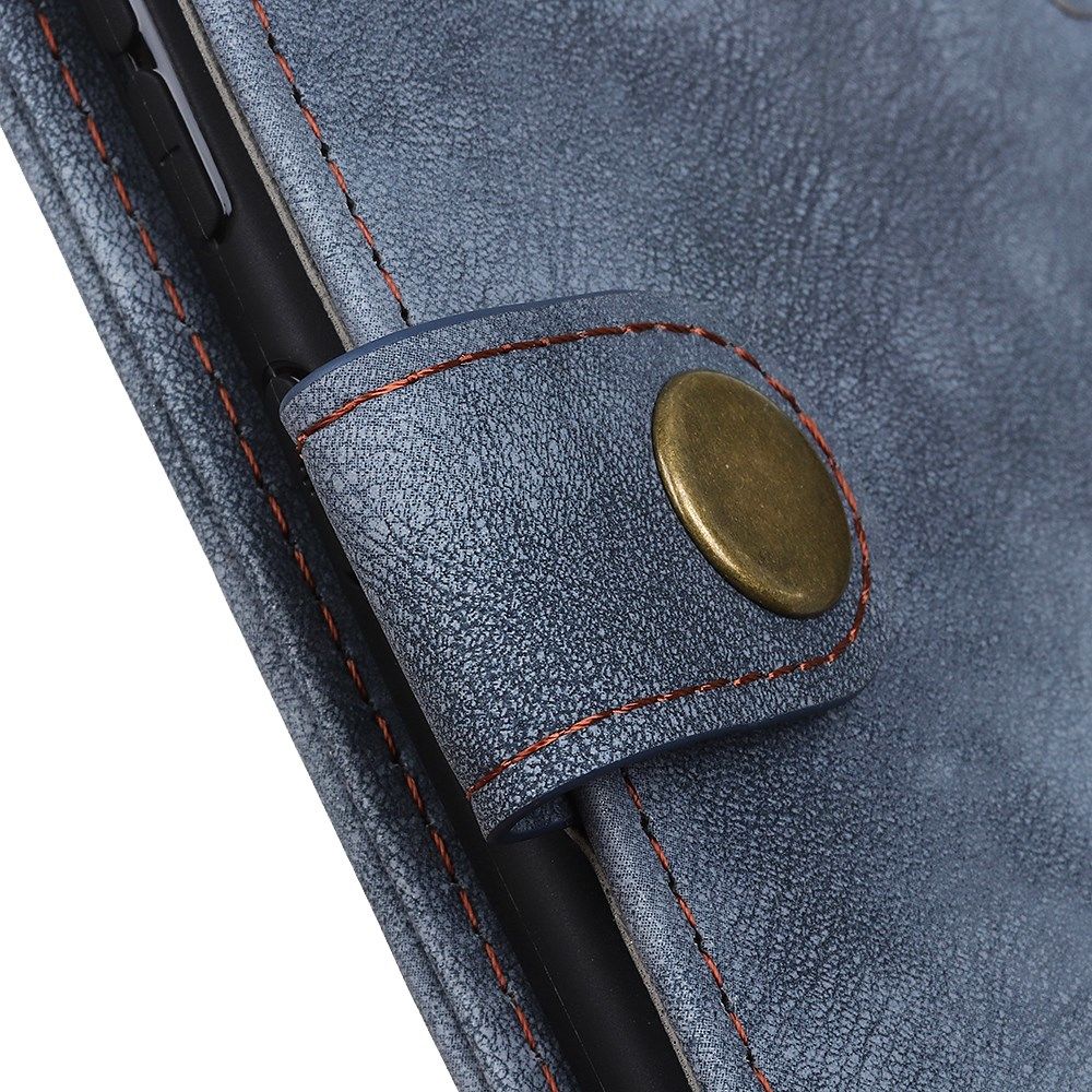 Samsung Galaxy A51 Hoesje Wallet Bookcase Leer Shell Blauw afbeelding 6