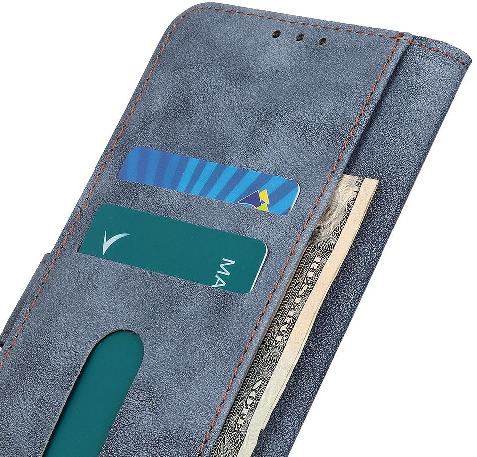 Samsung Galaxy A51 Hoesje Wallet Bookcase Leer Shell Blauw afbeelding 7